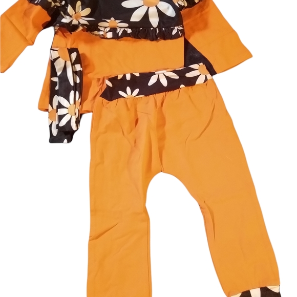 New Orange Daisy 3pc Set 18-24 Month - Picture 1 of 3